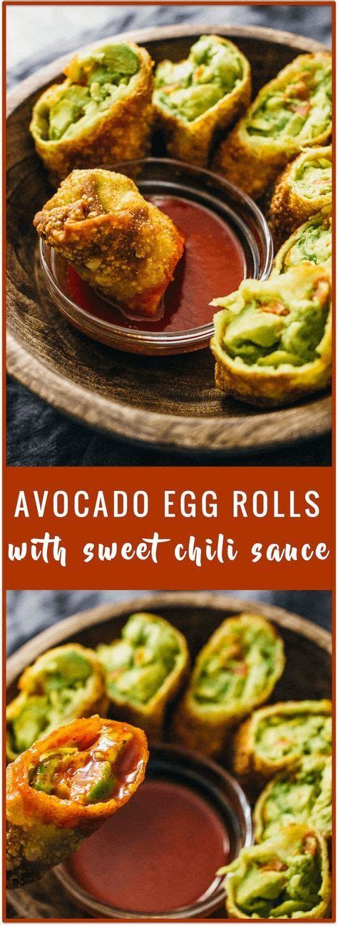 Maybe you would like to learn more about one of these? Avocado egg rolls with sweet chili sauce recipe - These ...