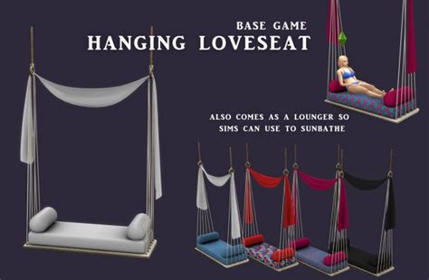 Leo 4 Sims Hanging Loveseat Lounger • Sims 4 Downloads