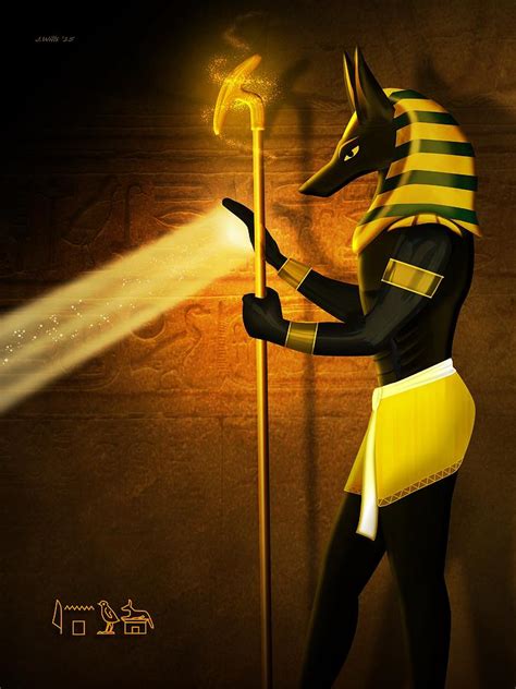 Egyptian God Anubis Digital Art By John Wills Fine Art America