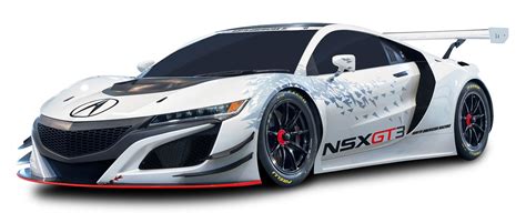 Download Acura Nsx Gt3 Racing White Car Png Image For Free