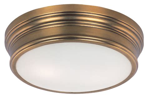 Aged brass flush mount ceiling light. Maxim 22370SWNAB Fairmont Small 13 Inch Diameter Flush ...