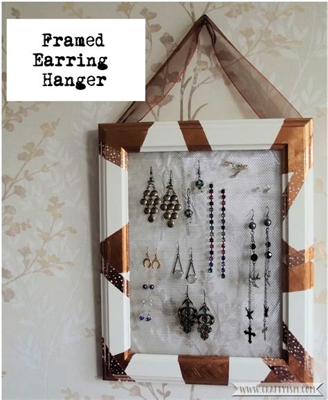 Craftyism How To Make Framed Earring Hanger Craft Diy
