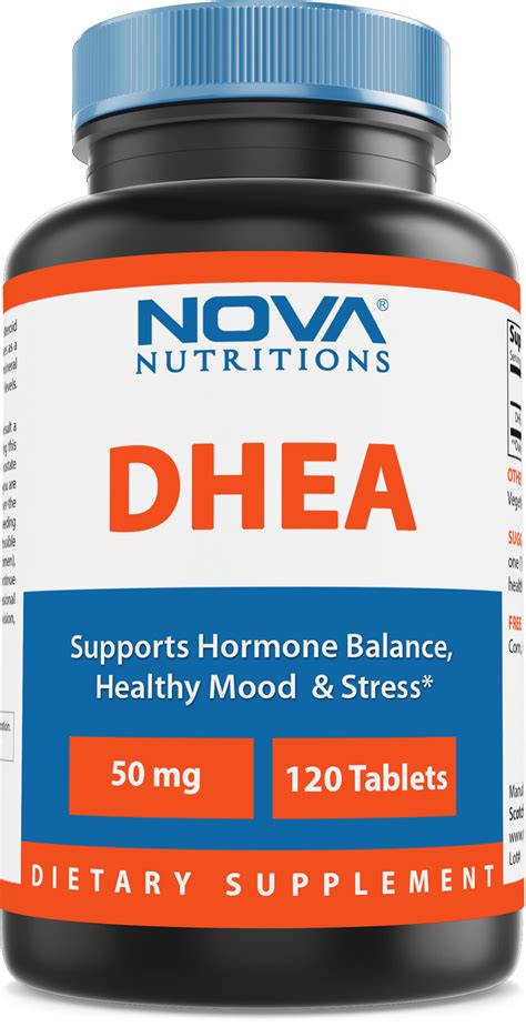 buy nova nutritions dhea 50mg supplement 120 tablets supports balanced hormone levels for men