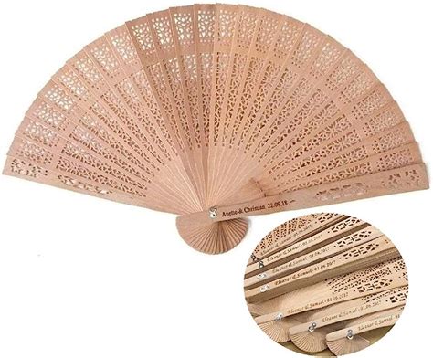 20 Personalized Wedding Fans 20 Custom Wood Fans Wedding Fans Set Of