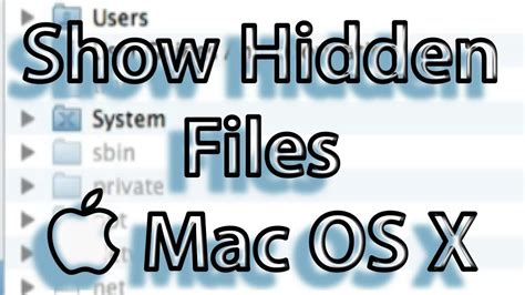 How To Show Hidden Files Mac Os Youtube