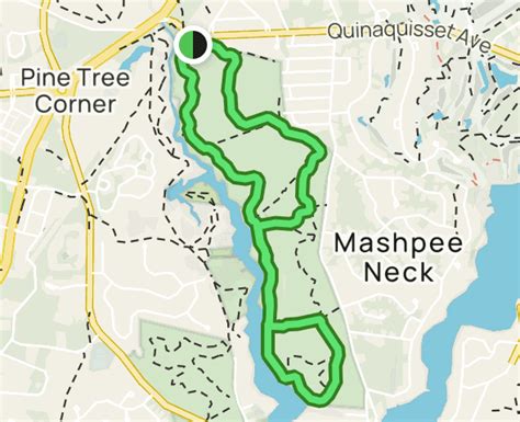 Mashpee River Woodlands North Trail Massachusetts 562 Reviews Map