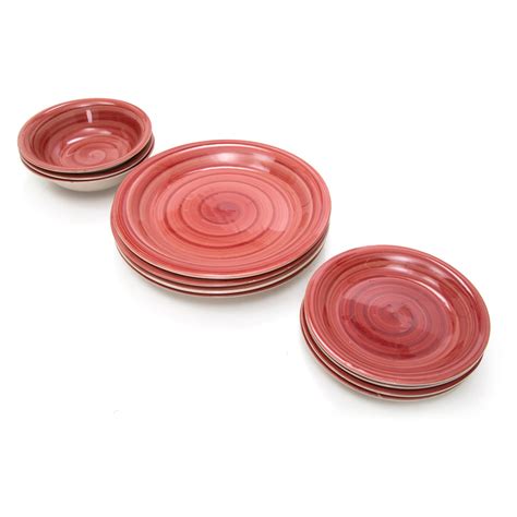 Red Ceramic Plates And Bowls Modernica Props