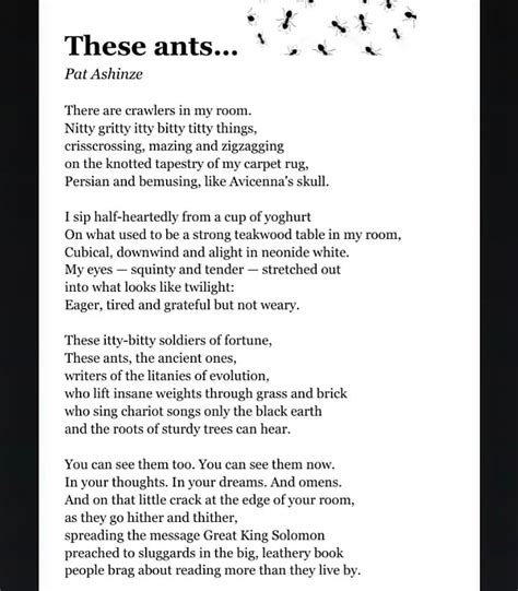 These Ants A Poem By Pat Ashinze Poems For Review Nigeria