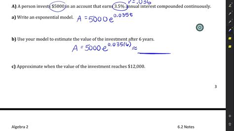 62 Compounding Interest Continuously The Pert Formula Youtube