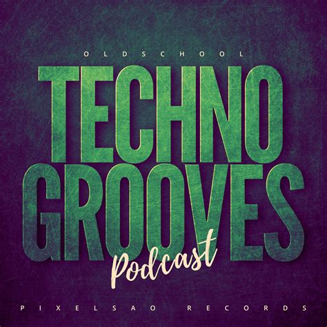 Oldschool Techno Grooves Audio Podcast Cover Design Template Techno