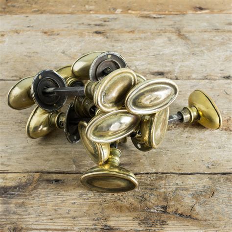 Edwardian Pressed Brass Rim Lock Door Knobs Antique Door Furniture Lassco Brunswick House