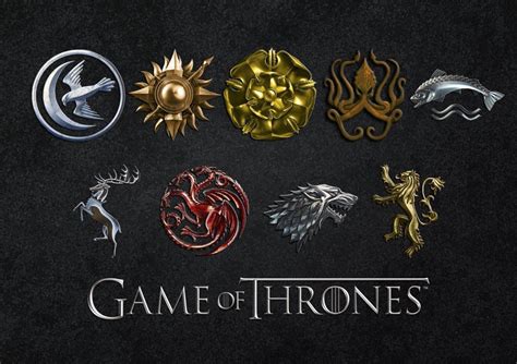 Game Of Thrones All Houses Logos