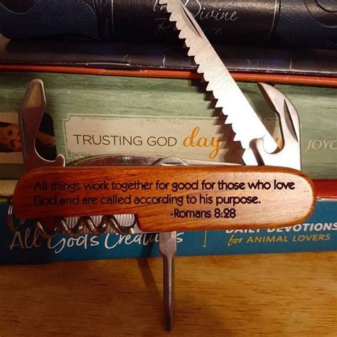 Bible Verse Pocket Knife Laser Engrave Your Favorite Verse Etsy