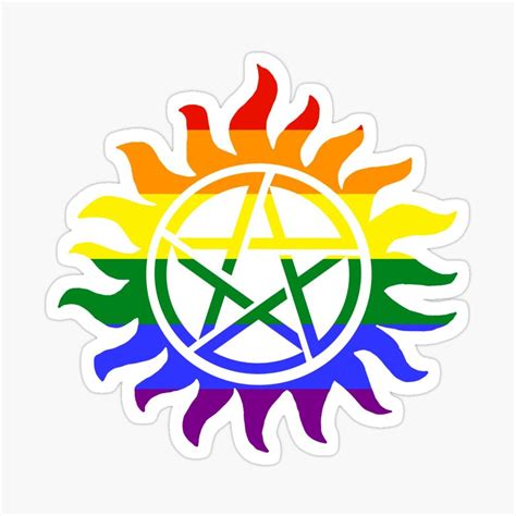 Gay Queer Supernatural Anti Possession Pride Sticker Sticker