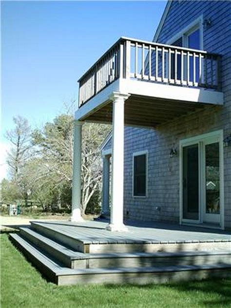 Second Floor Deck With Screened In Porch Design And Stairs 29
