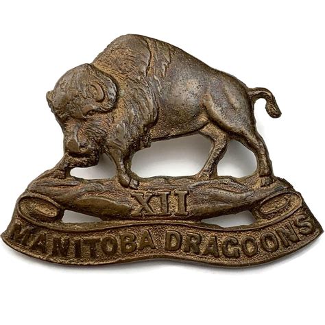 Ww2 Canadian Xii 12th Manitoba Dragoons Regiment Of Canada Cap Badge