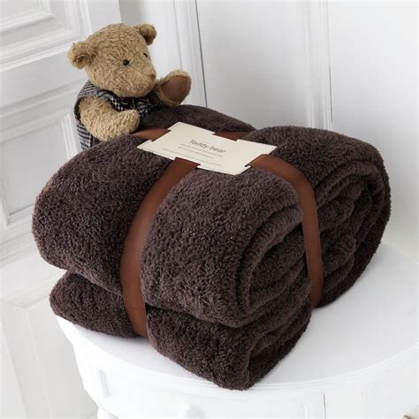 Luxury Thick Warm Large Soft Teddy Bear Sherpa Fleece Faux Fur Blanket