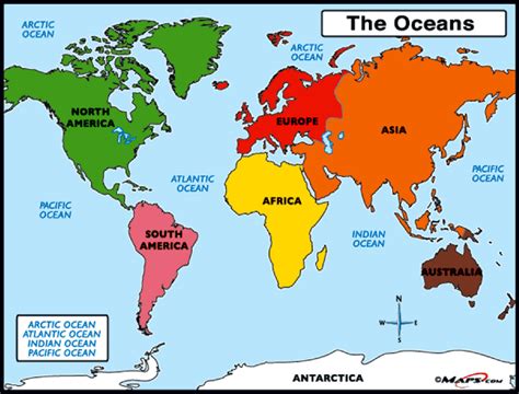 A Map Of The World With The Oceans Topographic Map Of Usa With States