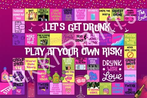 Adult Drinking Board Game Drinking Game Girls Night Out Etsy