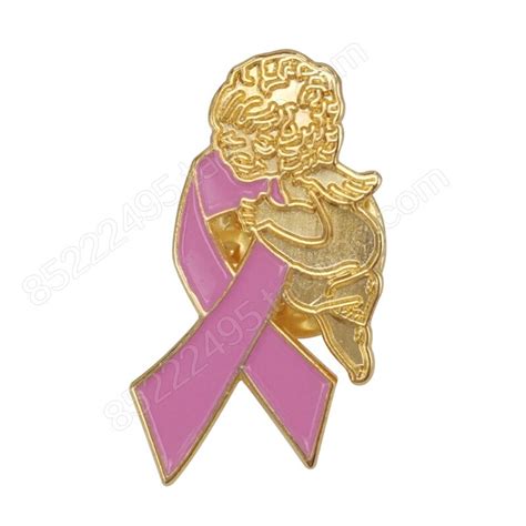 breast cancer awareness angel pink ribbon lapel pins brooches aliexpress