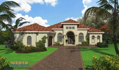 Mediterranean House Plan Small Home Floor Plan With Swimming Pool