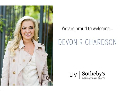 Welcome Devon Richardson To The Liv Team Liv Sothebys International