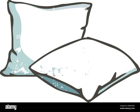 Vector Cartoon Decorative Pillows Hand Drawn Clip Art Grunge Style