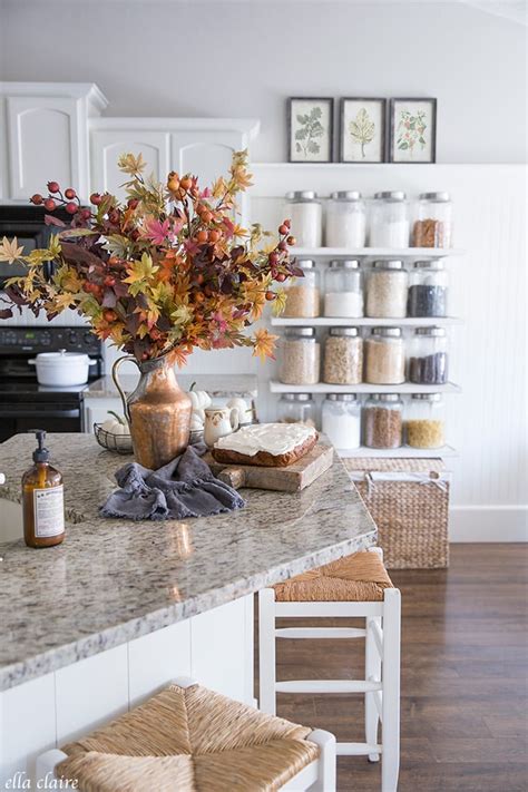 Fall Kitchen Traditional Autumn Colors Ella Claire And Co
