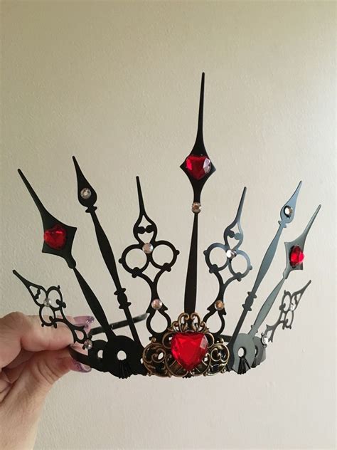 Evil Tiara Renaissance Queen Of Hearts Crown Cosplay Steampunk Gothic
