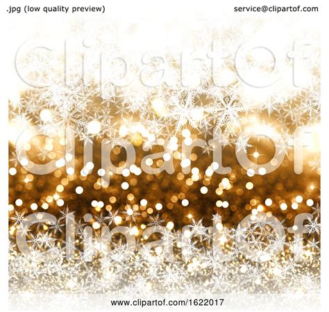 Gold Glitter Christmas Background With Snowflakes By Kj Pargeter 1622017