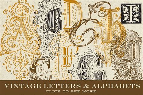 Vintage Vector Letters And Monograms