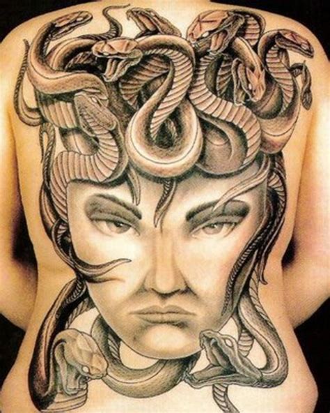 3d Snakes Tattoo On Upper Back Art Designs