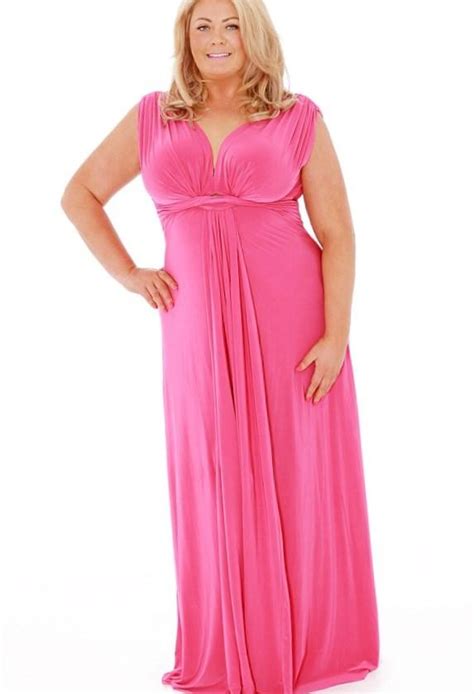 Pink Maxi Dress Plus Size Pluslookeu Collection