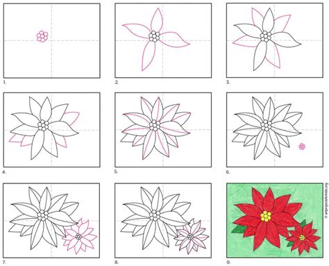 How To Draw A Poinsettia · Art Projects For Kids