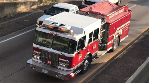 Dallas Fire Rescue Engine 45 Responding Youtube