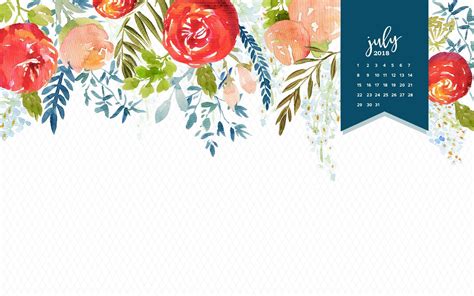 July 2018 Calendar Wallpapers Wallpaper Cave