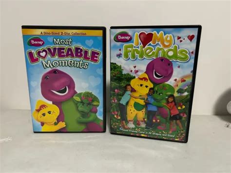 Lot Of 2 Barney Dvds I Love My Friends And 2 Disc Most Loveable