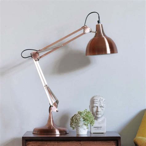 Copper Angled Table Lamp Graham And Green