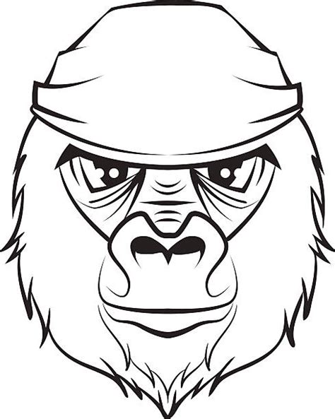 60 Cartoon Gorilla Face Pictures Illustrations Royalty Free Vector