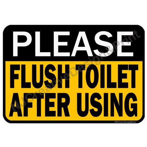 Please Flush Toilet Signage A4 Size Shopee Philippines