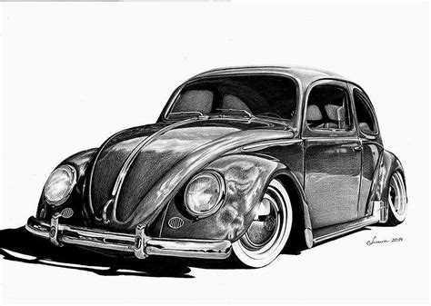 Pin By Sigrid Piepenstock On Meine Leidenschaft Vw Art Volkswagen Drawing Vw Bug Drawing