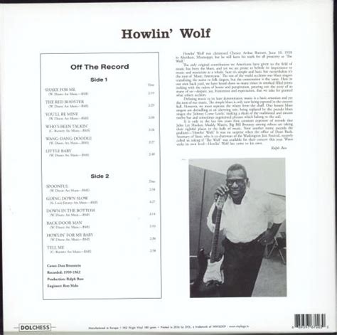 Howlin Wolf Howlin Wolf 180gm Uk Picture Disc Lp Vinyl Picture