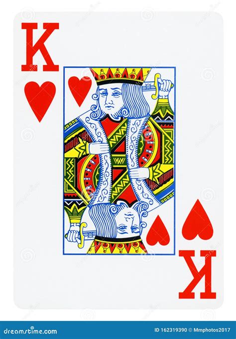King Of Hearts Playing Card Isolated On White Stock Photo Image Of