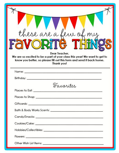 My Teacher S Favorite Things Printable Printable Word Searches
