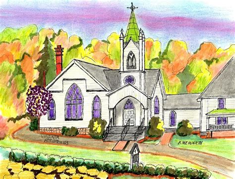 Virginia Church Drawing By Paul Meinerth Fine Art America