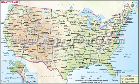 Usa Cities Usa Travel Map Us Map With Cities Usa Map