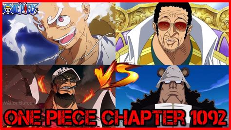Luffy Vs Kizaru And Akainu Vs Kuma One Piece Chapter 1092 Youtube