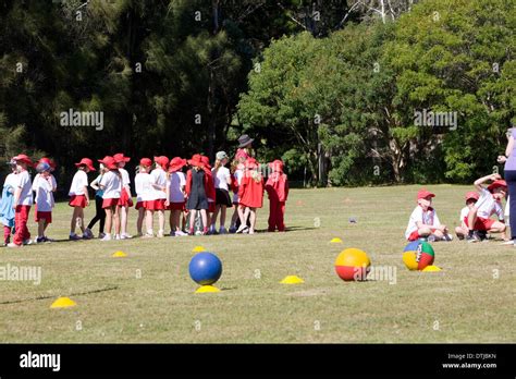 Australian Primary School Children Participating In School Sports