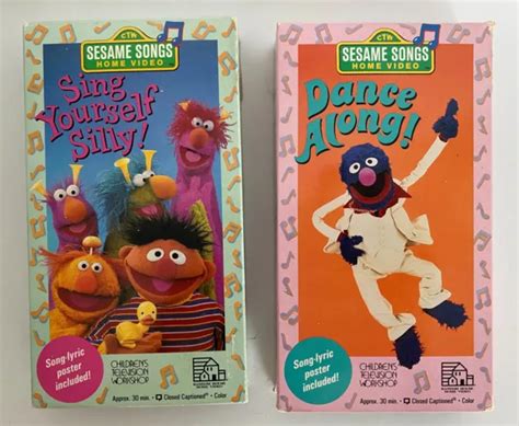 Sesame Street Songs Vhs Dance Along Sing Yourself Silly Jim Henson