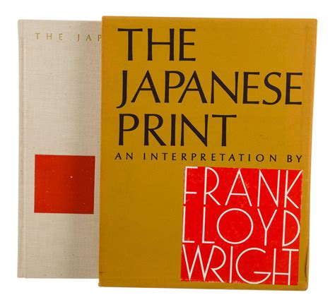 The Japanese Woodblock Print An Interpretation Frank Llyod Wright Book English Coffee Table Book